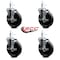 Service Caster 5'' Phenolic Swivel 7/16'' Grip Ring Stem Caster with Total Lock Brake, 4PK SCC-GR20S514-PHR-TLB-716138-4 - alternate 2